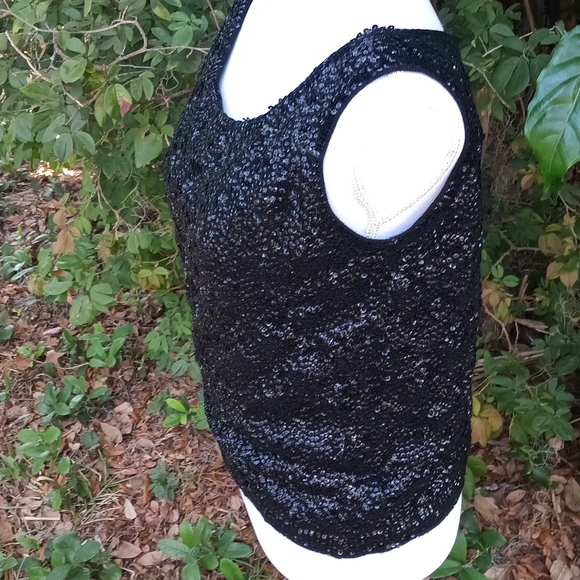 Cyn Les 50s vintage hand beaded tank M/L - Picture 5 of 7